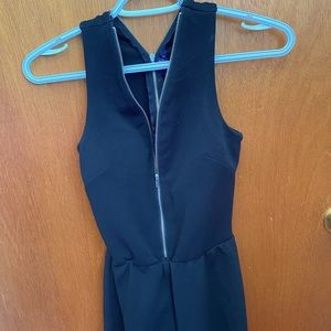 Black romper - zipper in front and back